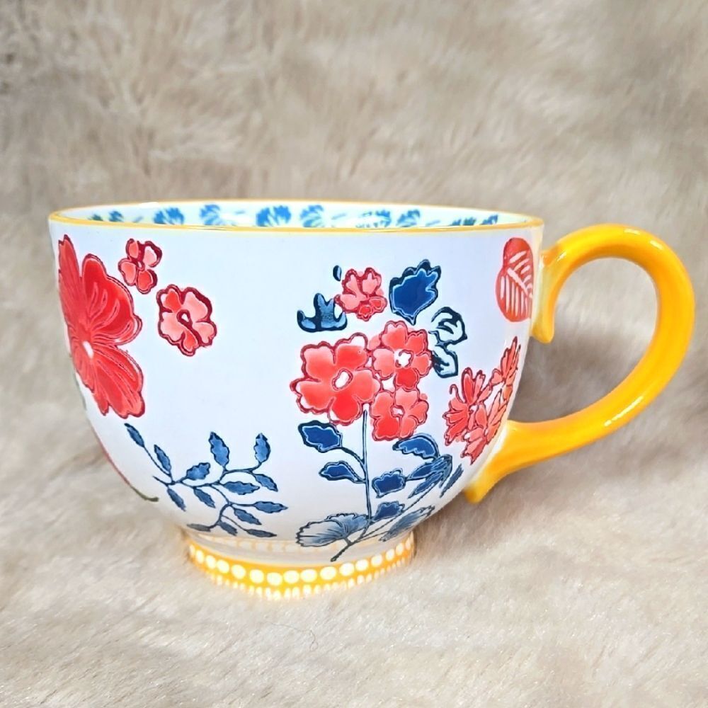Potter's Studio Floral Footed Coffee Mug